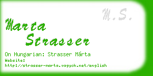 marta strasser business card